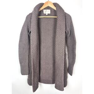 BROCHU WALKER Knit Open Cardigan Size P/S Light Brown
